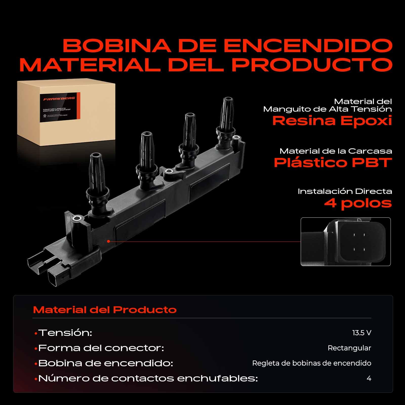 Frankberg Bobina de encendido Módulo de encendido | Compatible con: Xsara N1, 406 Descanso 8E/F, C5 I Break DE, 607 9D 9U, 406 8B, Xsara Picasso N68, C5 Yo CC, Ulises 179