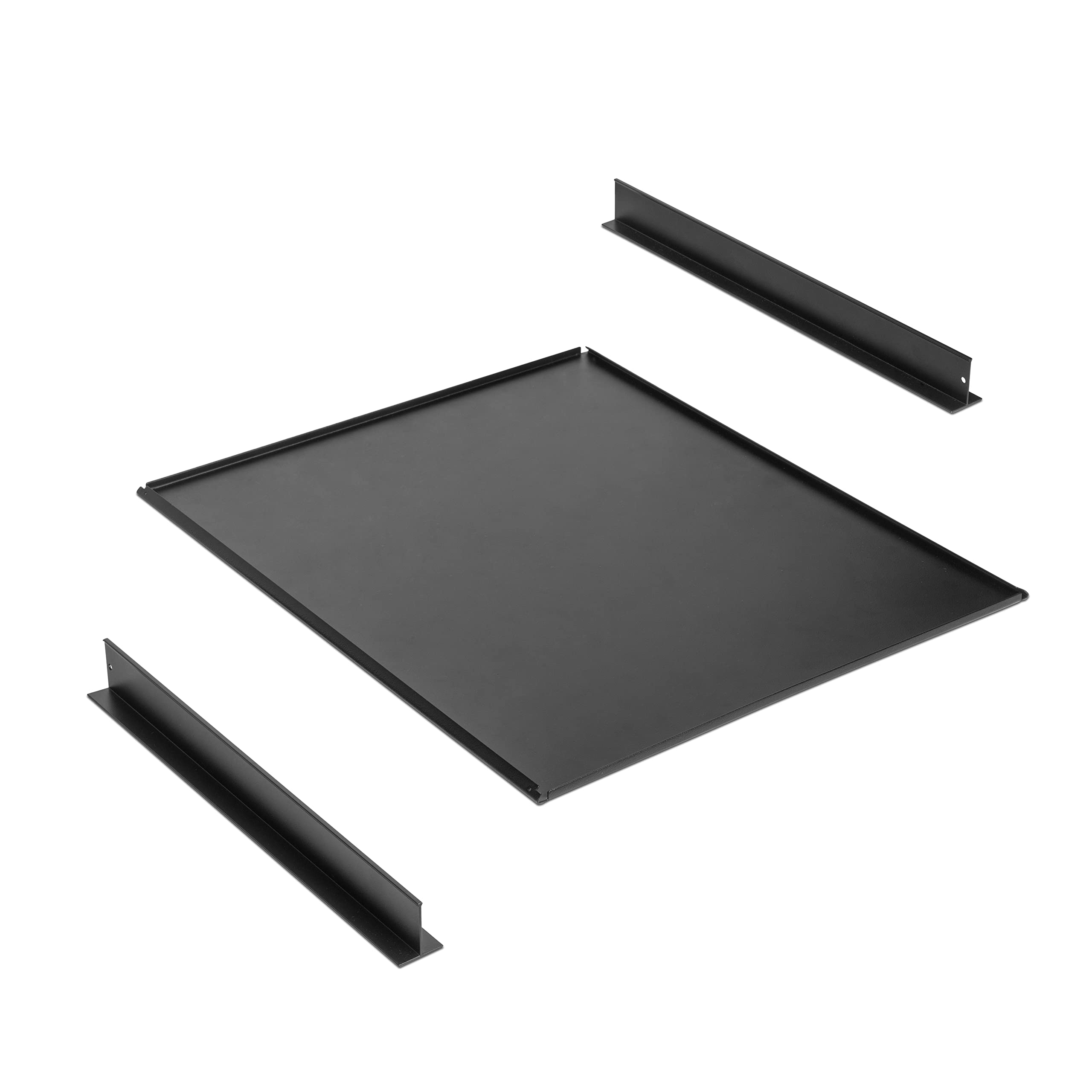 EMUCA - Kit de Bandeja para armarios, 2 cestos organizadores y Bastidor de guías con Cierre Suave, Regulable, módulo 800mm, Negro Texturizado
