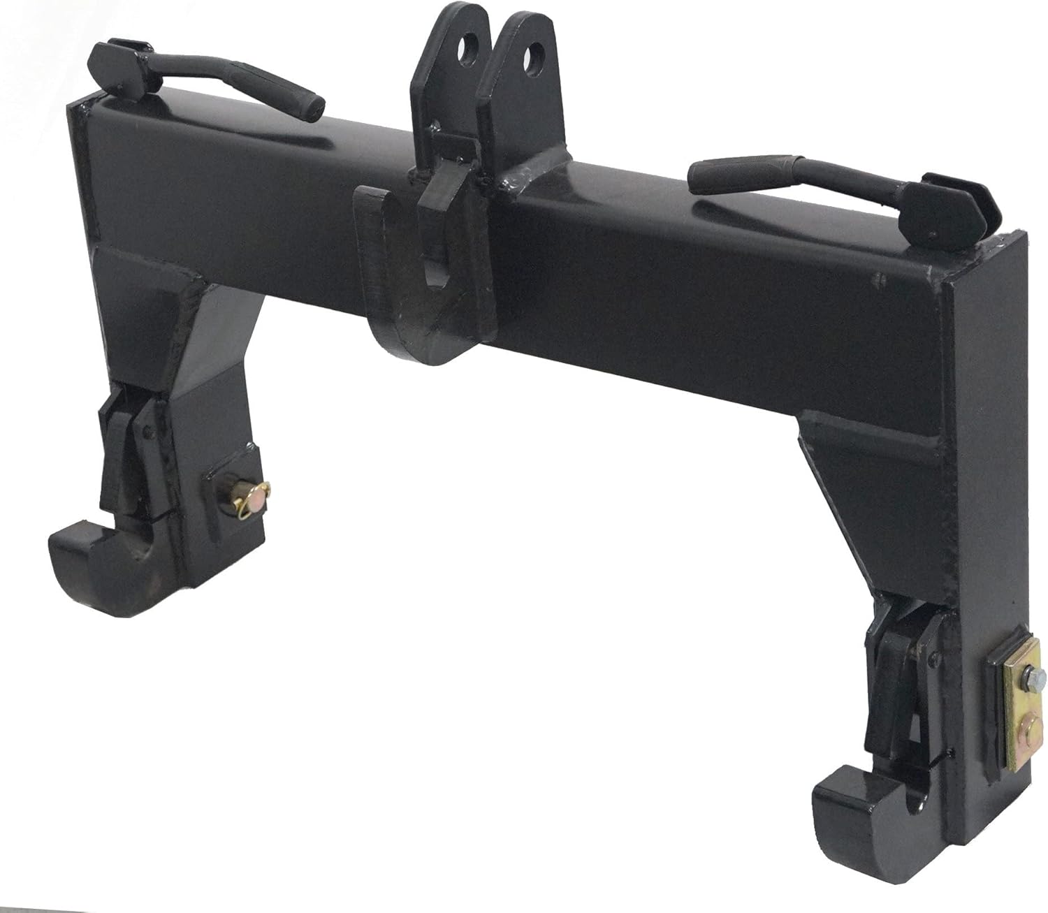 3-Point Quick Hitch, Heavy Duty Reinforced - Black, Agricultural Style, Compatible with Tractors