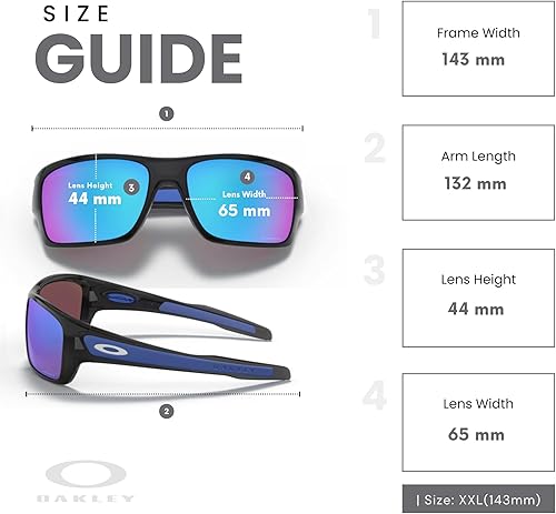 Miniatura 3 de Oakley Turbine OO9263 - Gafas de sol rectangulares para hombre, correa + paquete con kit de gafas de diseñador iWear