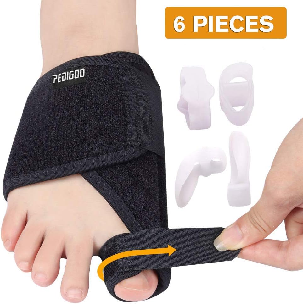 Bunion Corrector Bunion Relief Kit (Bunion Splints,Gel Toe Protect Separator Sleeves&Toe Separators) for Hallux Valgus-Day/Night Time Support for Men&Women