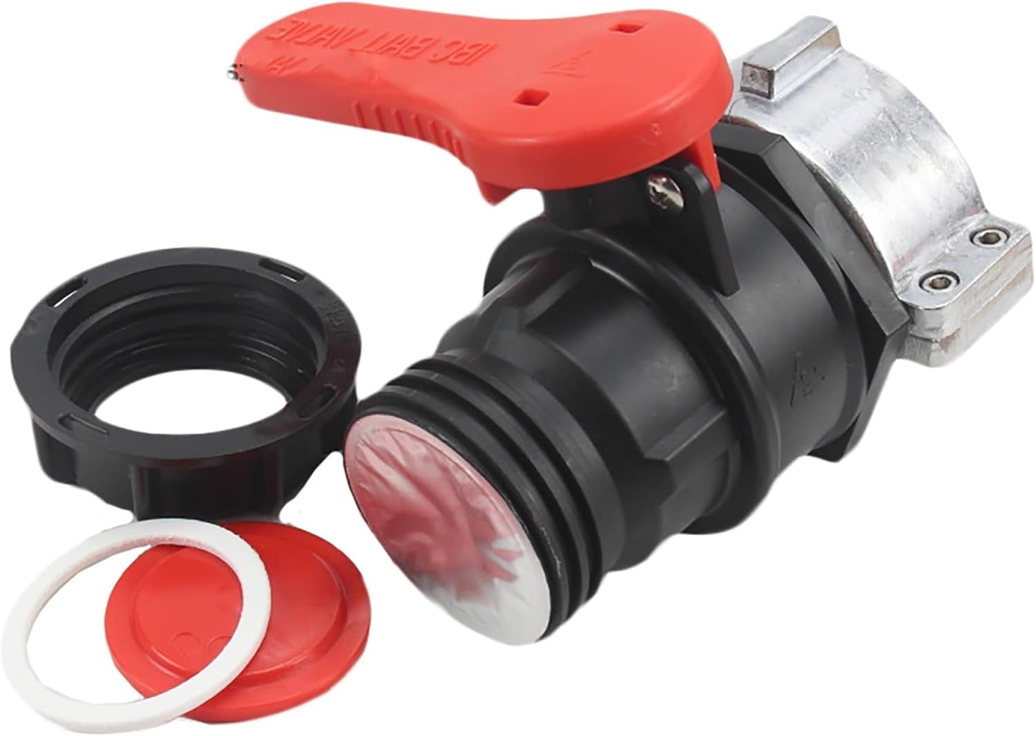 75mm IBC Water Tank Ball Valve DN50 Ton Barrel Valve Acid and Alkali Resistant Chemical Barrel Garden Irrigation Tank Adapter(75mm-coarse thread-01)