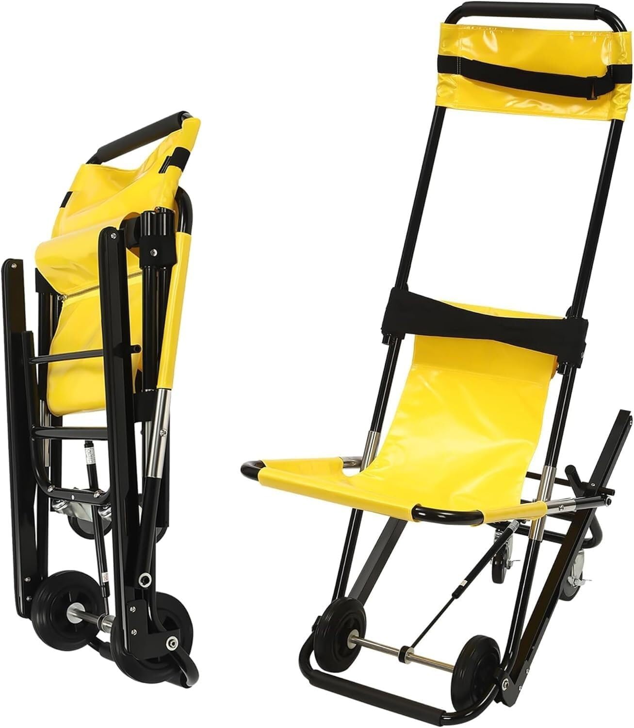 Folding Ambulance Chair, Evacuation Aid, Mobility Aid, Up/Down Stairs, Person Transfer Folding Chair, for Elderly or Disabled
