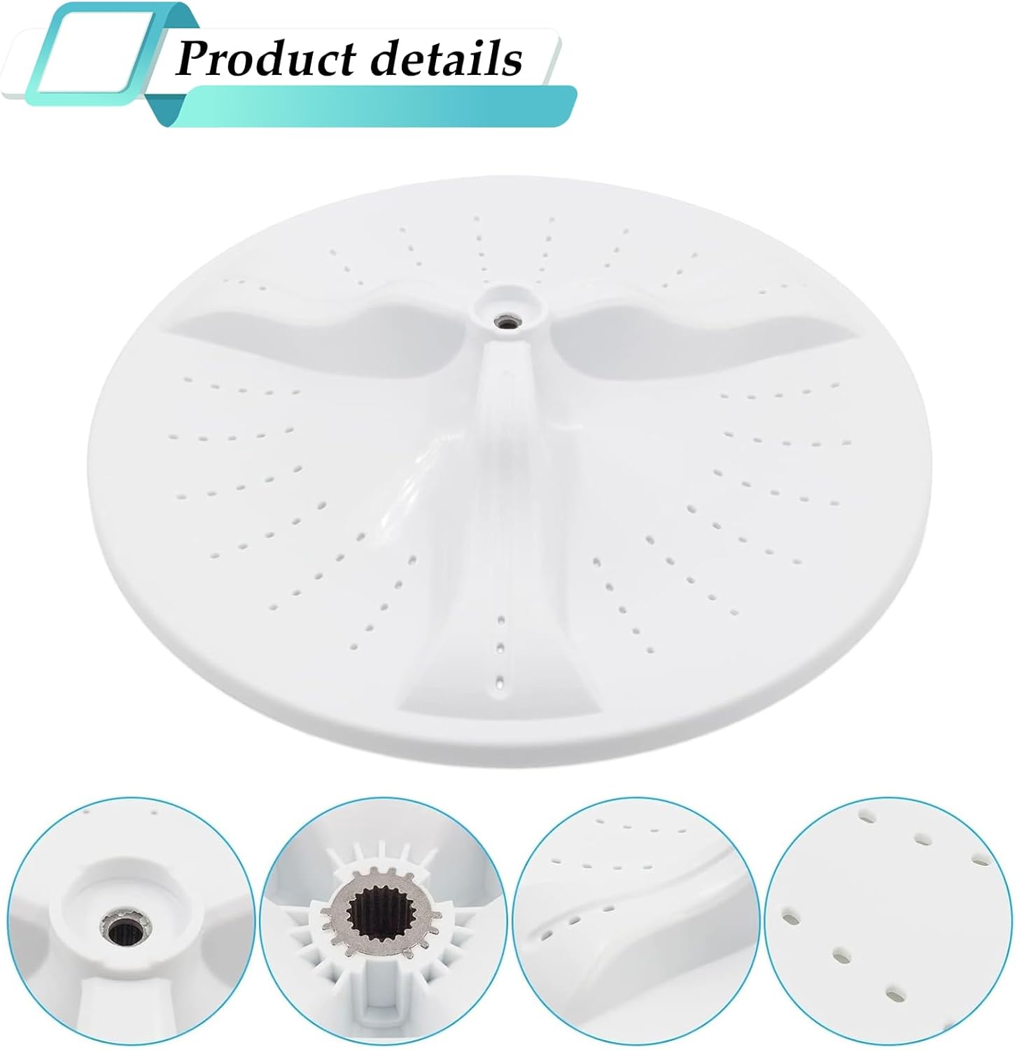 W10902814 Washplate With Cap - Compatible for Whirl-pool May-tag Washer Replaces MVWB835DW MVWB855DW MVWX655DW MVWX655DW1 MVWB855DC