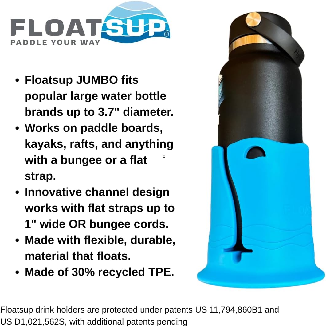 Floatsup® Jumbo Paddle Board and Kayak Water Bottle/Drink Holder (Signature Blue)