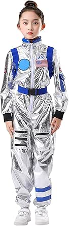 LOLANTA Costumi Da Astronauta Per Bambini Tuta Da Astronauta Per Bambini Con Casco E Zaini Da Astronauta, Costume Da Festa Di Halloween In Maschera, 4-5 Anni, 110 - Foto 5