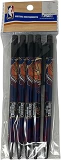 Pro Specialties Group NBA Cleveland Cavaliers 5-Pack Retractable Click Pens- Great Stocking Suffers and Party Favors