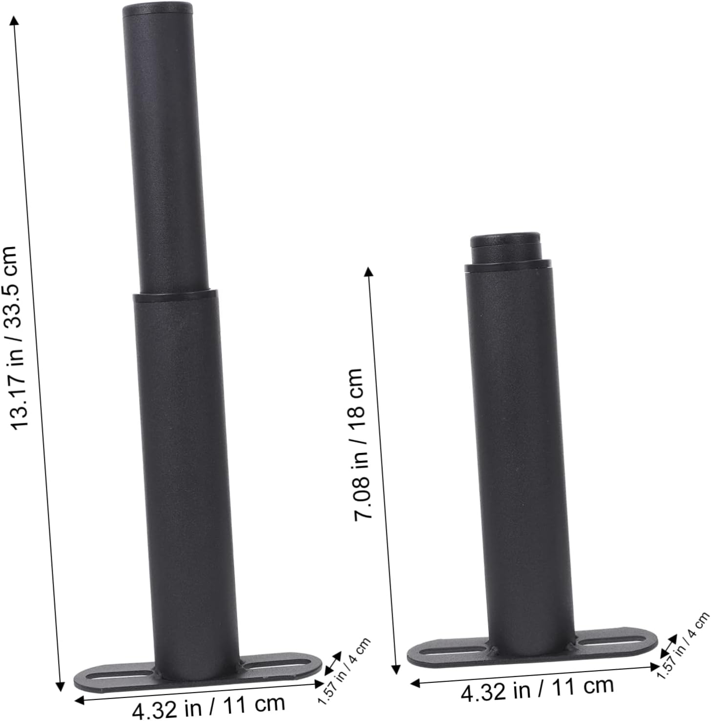 2sets Adjustable Black Support Legs for Bed Frame Sofa and Furniture Heavy Duty Height Adjustable Easy Installation Durable Design for Reinforcement