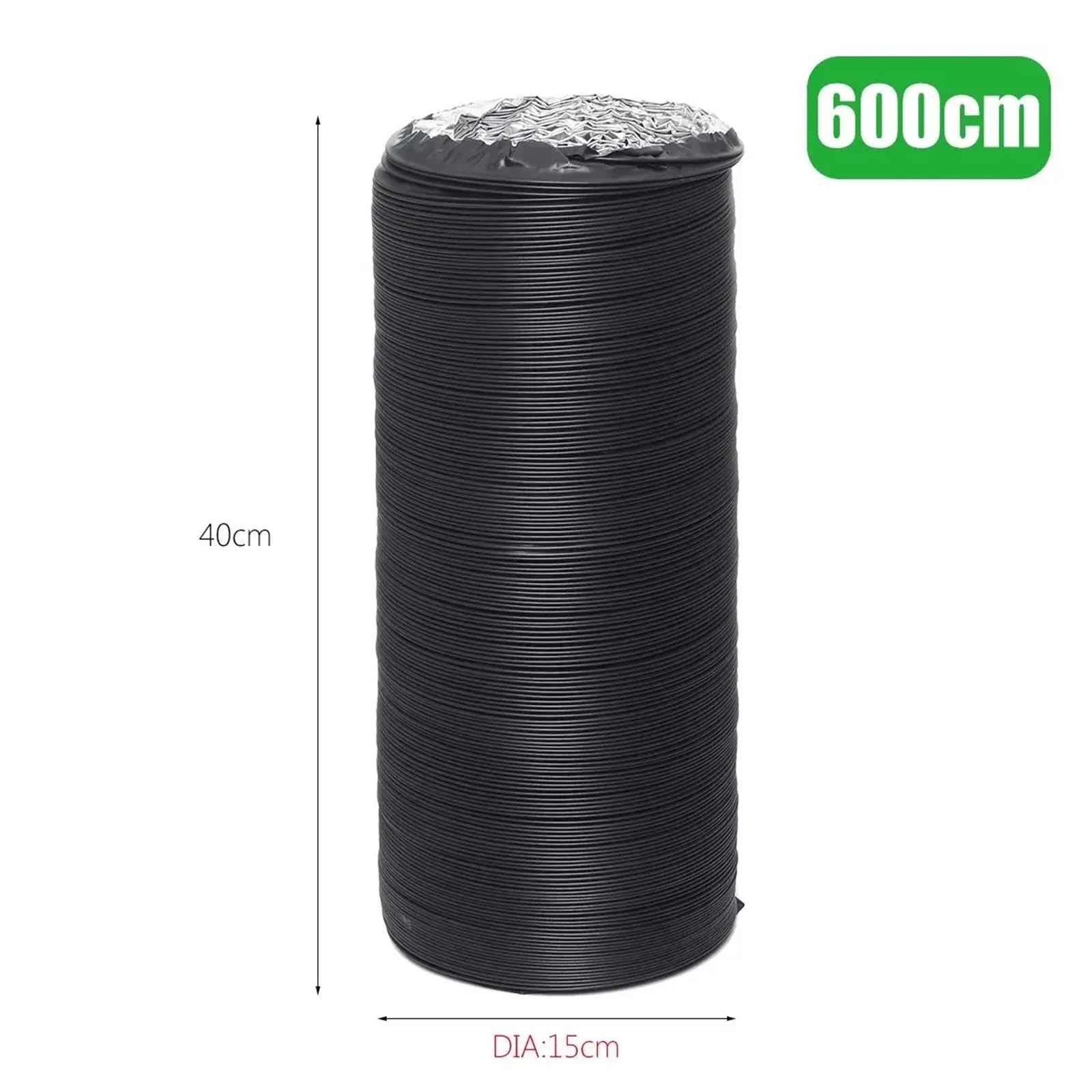 Tuyau Evacuation Seche Linge Tuyau flexible en aluminium double de 6 m 150 mm for conduit d'extraction d'air, ventilateur ligne, tube ventilation