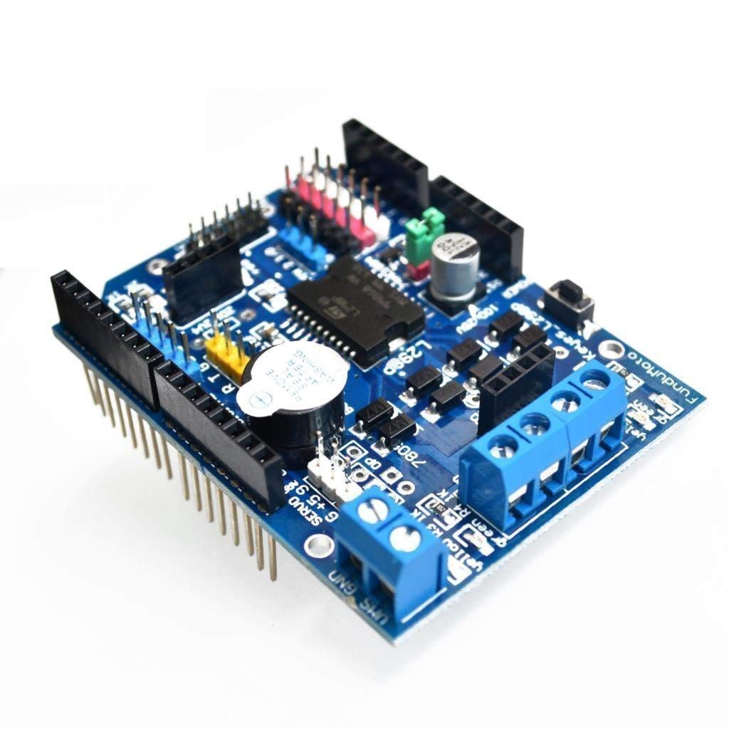 UIOTEC L298P Motor Driver Module H-Bridge Drive Shield Expansion Board High-Power DC Stepper Motor Controller for Arduino