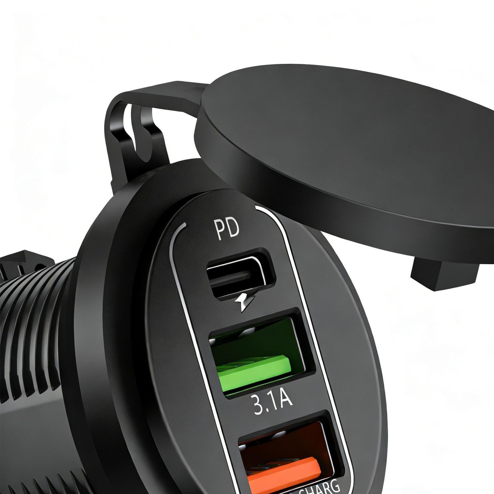 Caricatore Rapido Per Auto Adattatore Caricatore Auto 2 Porte | Adattatore Di Ricarica Portatile Per Telefono Per Camper Moto Yacht Viaggi Trasferte Campeggio Quotidiano