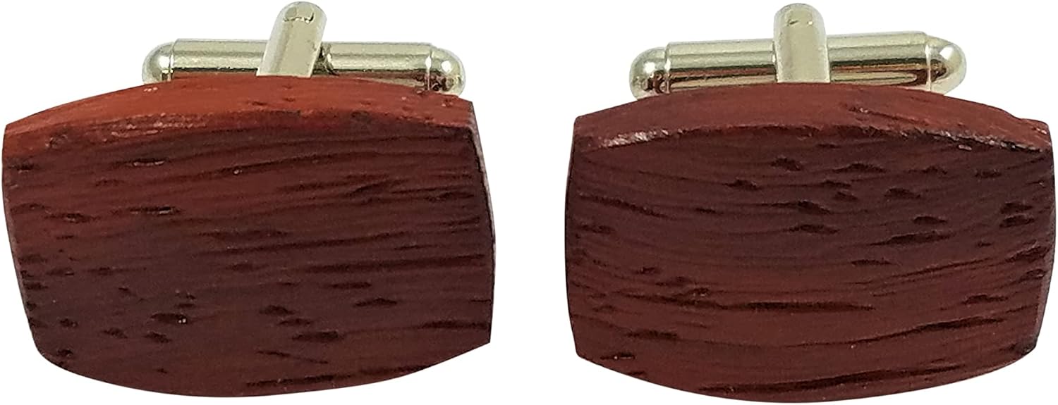 Padauk Wood Cufflinks, Lapel Pin, Earrings or Tie Bar