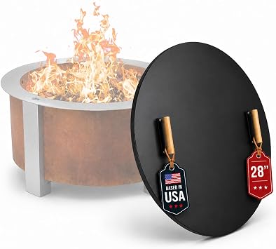 FEBTECH - 28" Round Fire Pit Lid for 26" Fire Pits | Heat Resistant