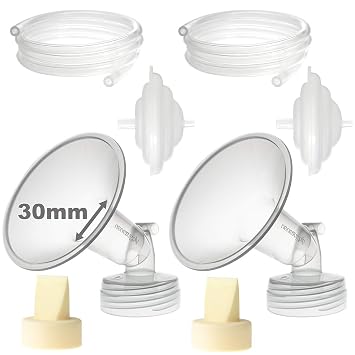 Nenesupply 30mm Pump Parts Compatible with Spectra S2 Spectra S1 9 Plus Breastpump Replace Spectra Pump Parts Replace Spectra S1 Accessories Spectra Flange Spectra Duckbill Valves Backflow Protector