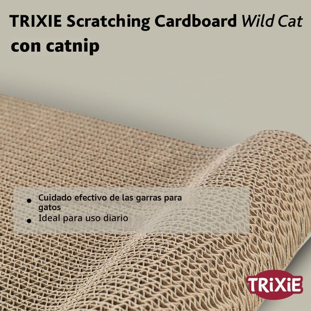 Trixie Wild Cat arañazos cartón, 41 x 24 x 7 cm), color rojo