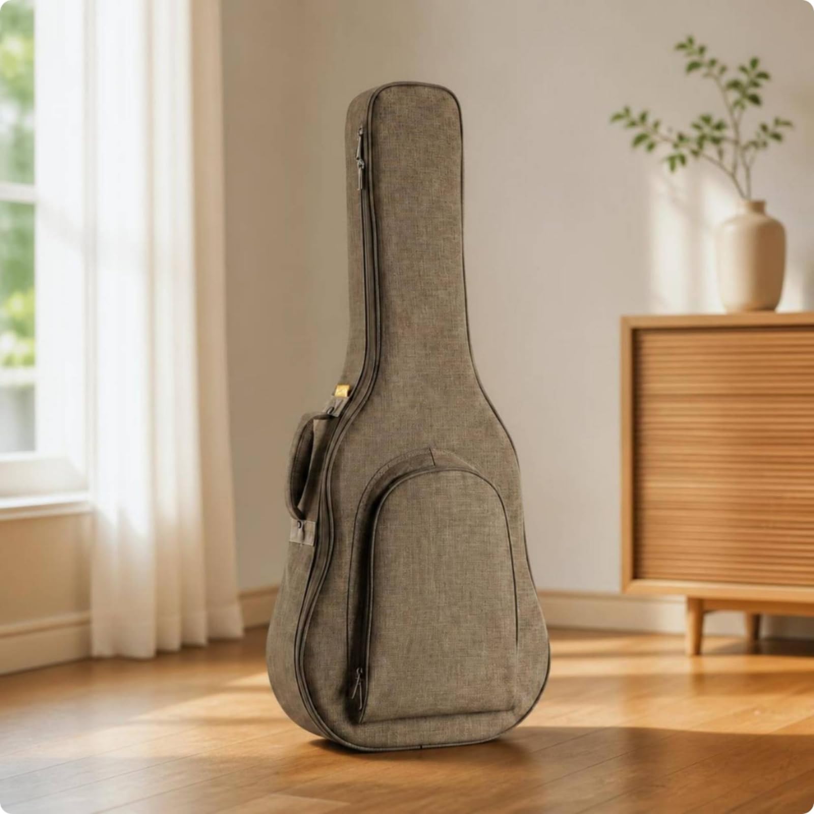 Akustikgitarrentasche wasserabweisend Akustikgitarren-Instrumententasche tragbar Akustikgitarren-Tasche für Proberaum, Array, Teebraun