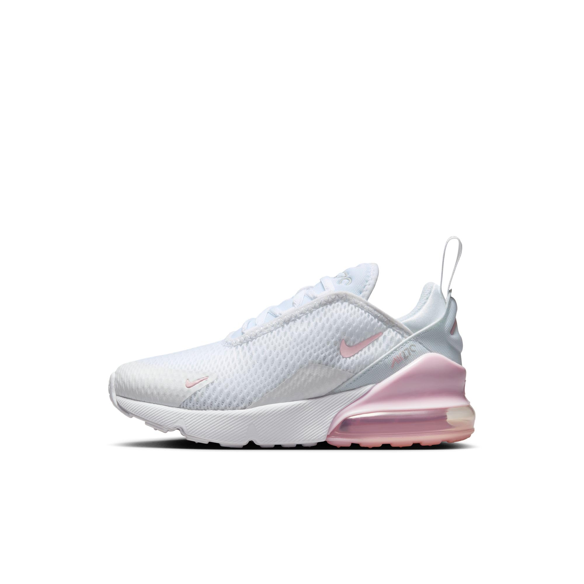 NIKE Zapatos Air Max 270 (PS) Código AO2372-122 Blanco, Blanco y rosa., 33.5 EU