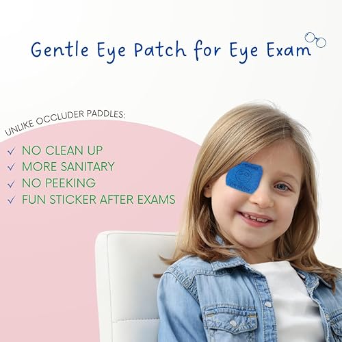 Miniatura 2 de ATL Direct Cubierta para examen ocular azul, 100 oclusores desechables, examen de parche ocular, exámenes oculares desechables para niños, parches