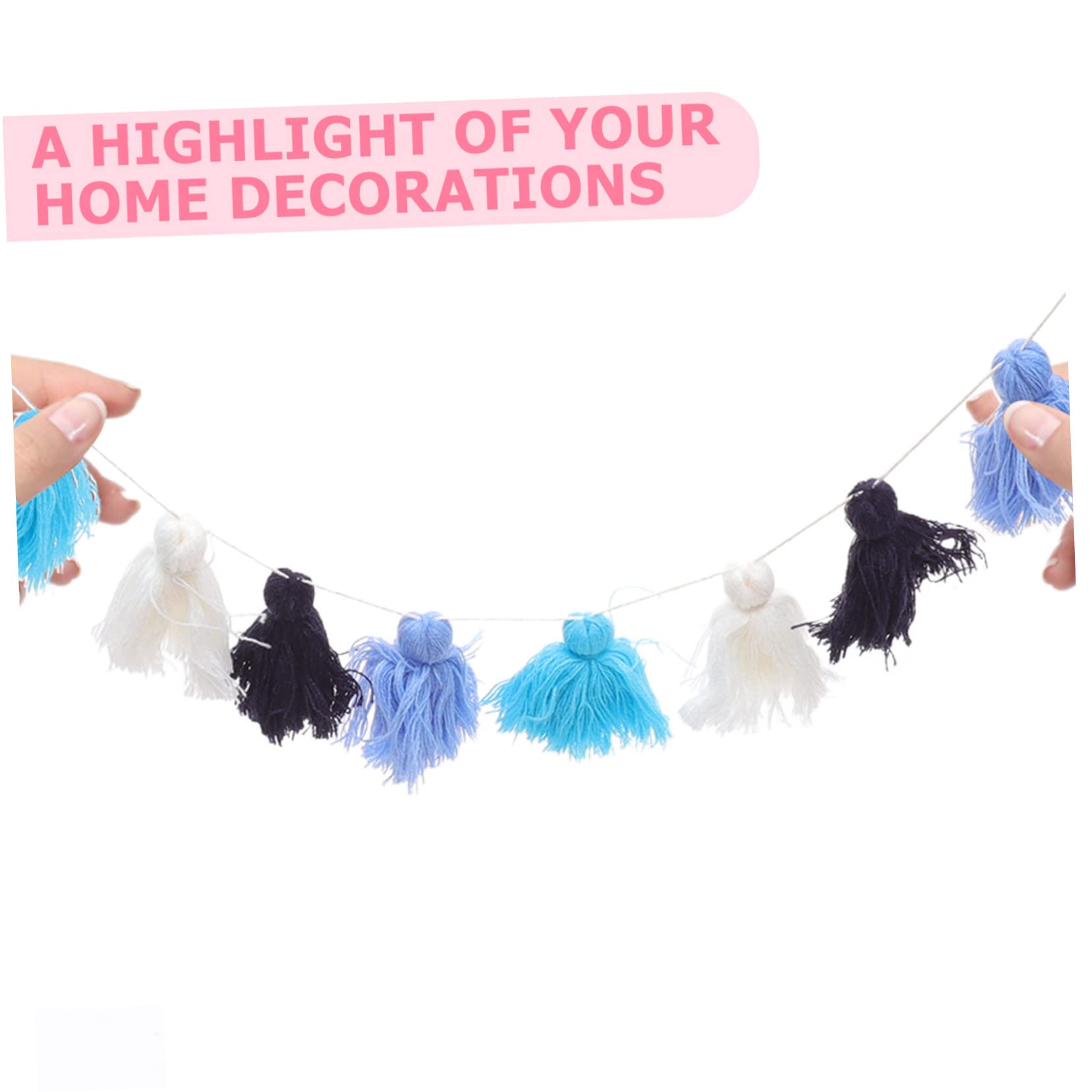 PRETYZOOM 5St Wandteppich aus Wollknäuel hängende Quastendekor im Bohemian-Stil Bunte Quastengirlande kinderzimmer wanddeko wandpolsterung kinderzimmer hochzeitsdeko Ornament Garn