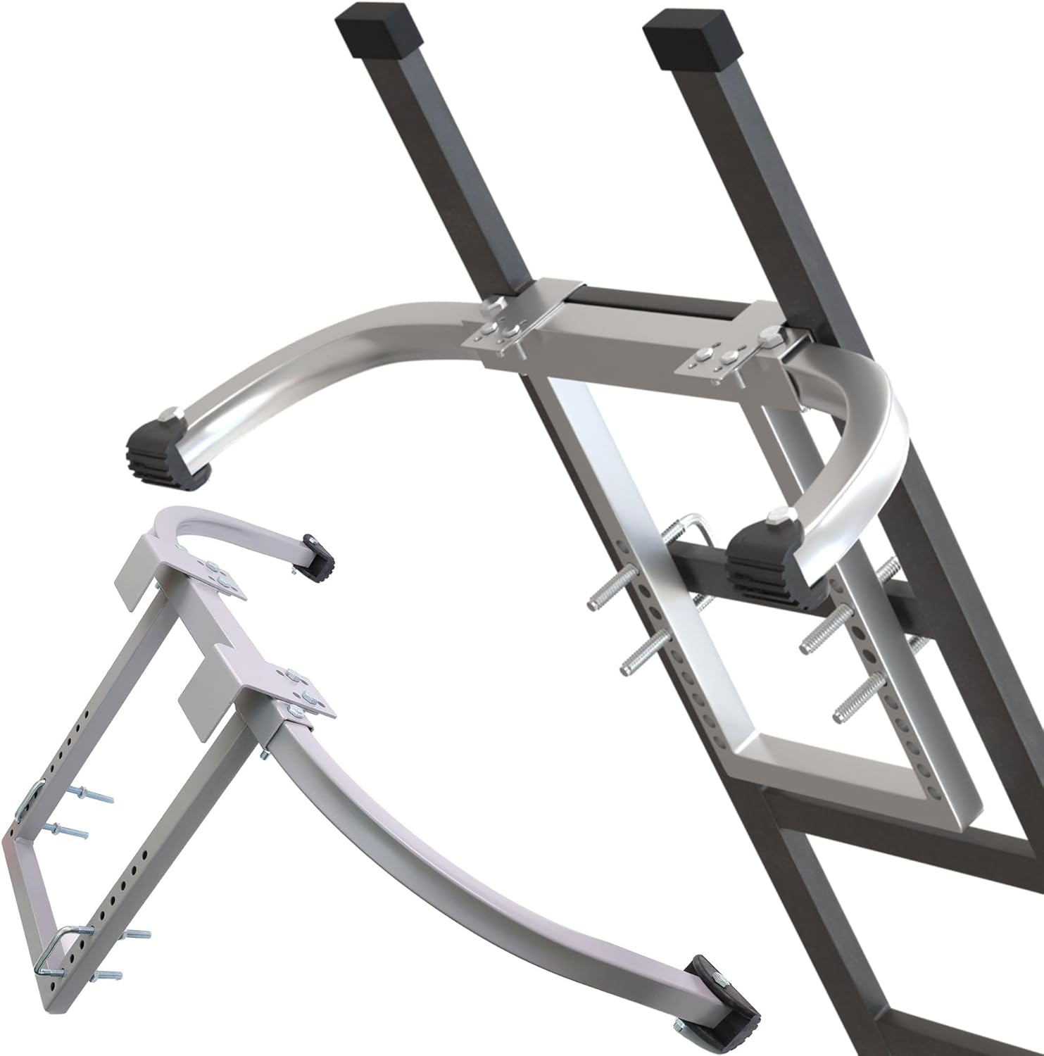 Heavy Duty Ladder Stabilizer | Carbon Steel Extension Ladder Standoff with Anti-Slip Rubber Feet for Gutter Cleaning, Painting & Roofing - Professional Grade Ladder Accessory for Extension Ladder