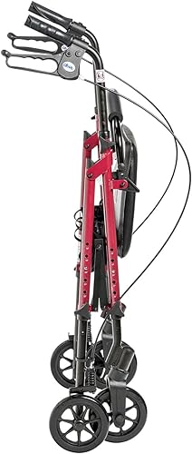 Miniatura 6 de Andadera de altura ajustable de 300 libras con ruedas de 6 pulgadas RTL10261RD rojo 1