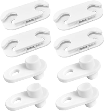 Hinges & Door Stops Replacement for IKEA HEMNES/St ll Shoe Cabinet Doors - Compatible with Part #110364 & #116713 110364 Hinges + 116713 Stops - 4 Sets 4+4