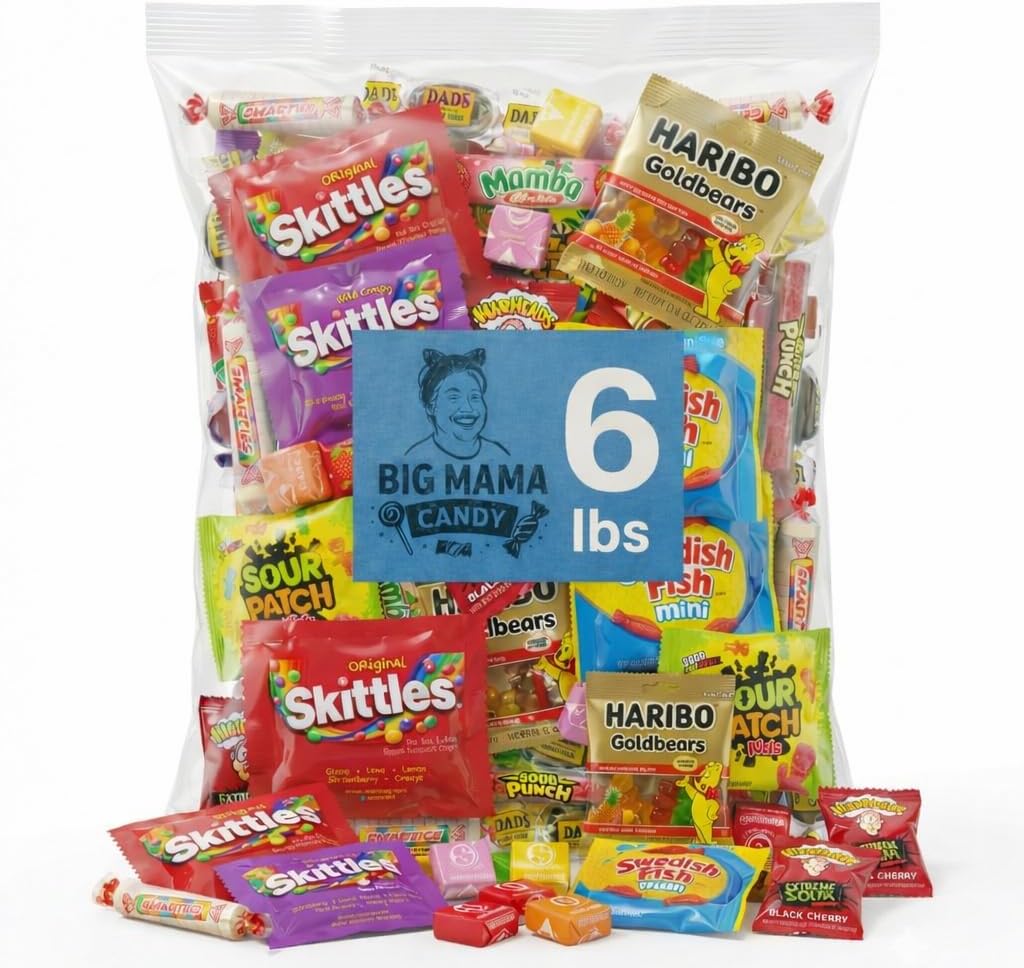 Big Mama Candy Pinata Candy Variety Pack Assorted 1 lb | Individually wrapped chewy, fruity and hard pieces for pinatas, goodie bags and party favors