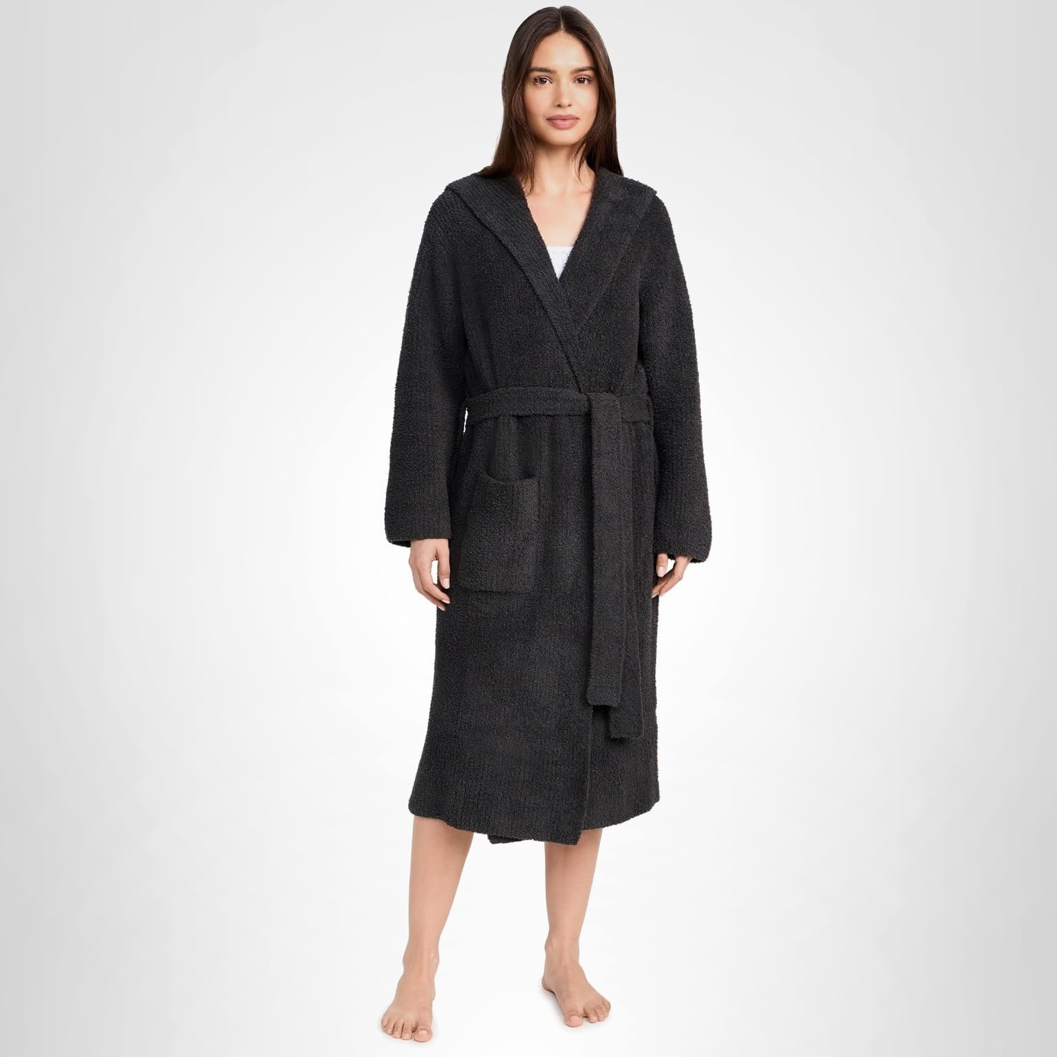 Barefoot Dreams CozyChic Ribbed Hooded Robe