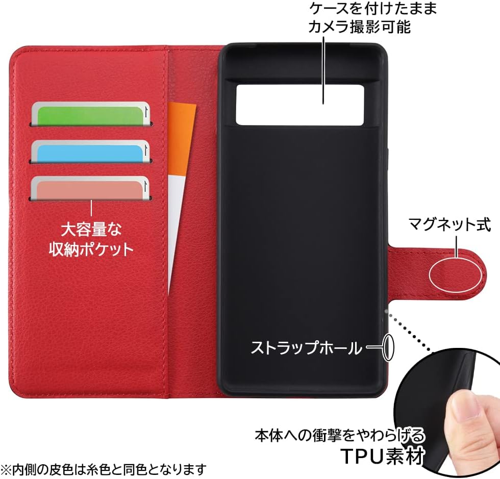 Layout Case for Google Pixel 7, Shockproof, Notebook Leather, Magnet, Dark Navy