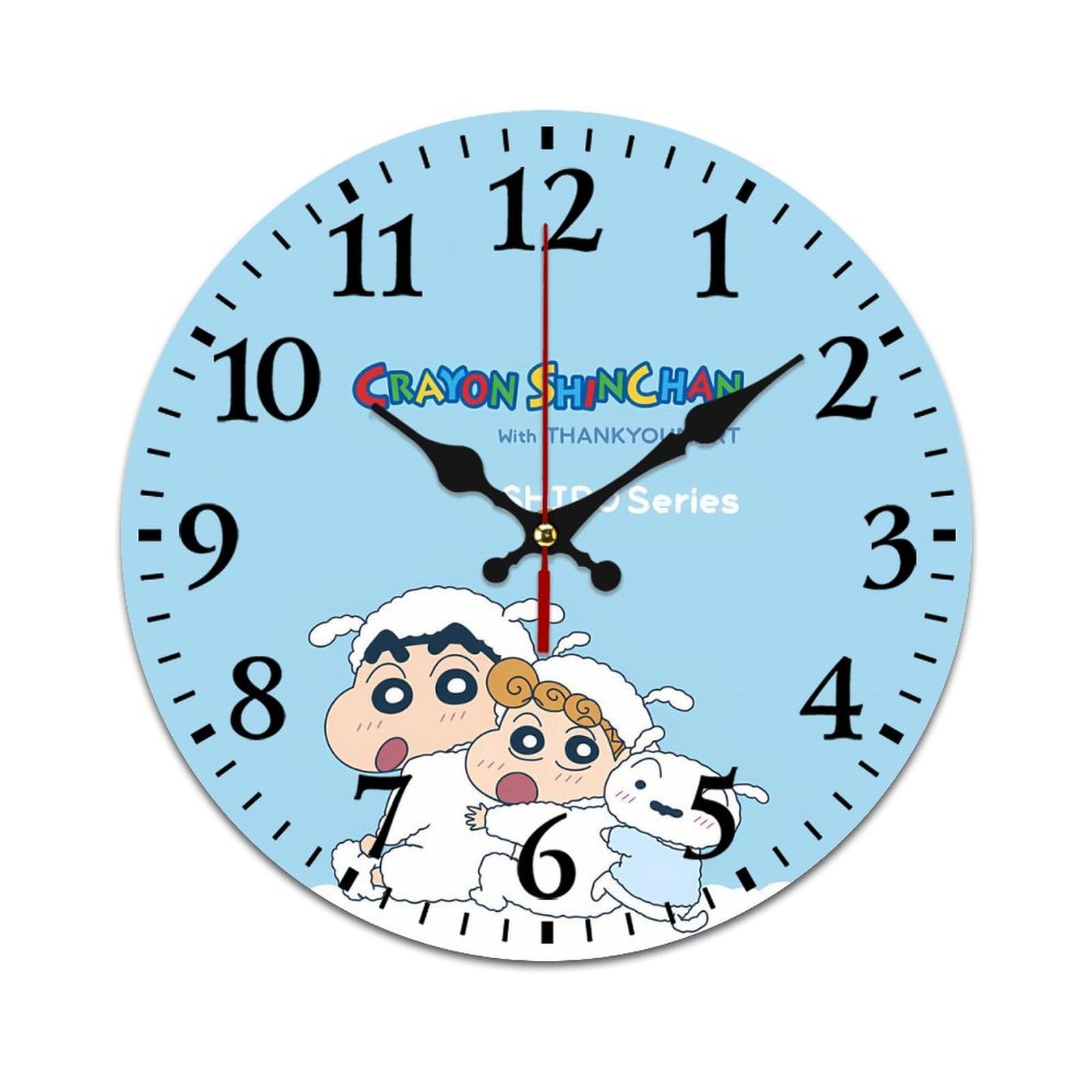 Amazon.co.jp: クレヨンしんちゃん 掛け時計 PVC壁掛け時計 静音 連続