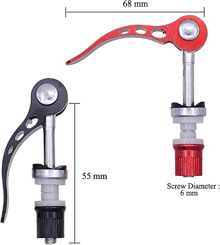 Miniatura 2 de Paquete de 2 postes de asiento de aleación para bicicleta, pasador de liberación rápida, abrazadera de asiento de bicicleta, abrazadera de tubo,