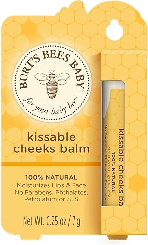 Miniatura 1 de Burt's Bees Baby Kissable Cheeks Balm, humectante 100% natural para bebés, bálsamo de 0.25 onzas, marfil