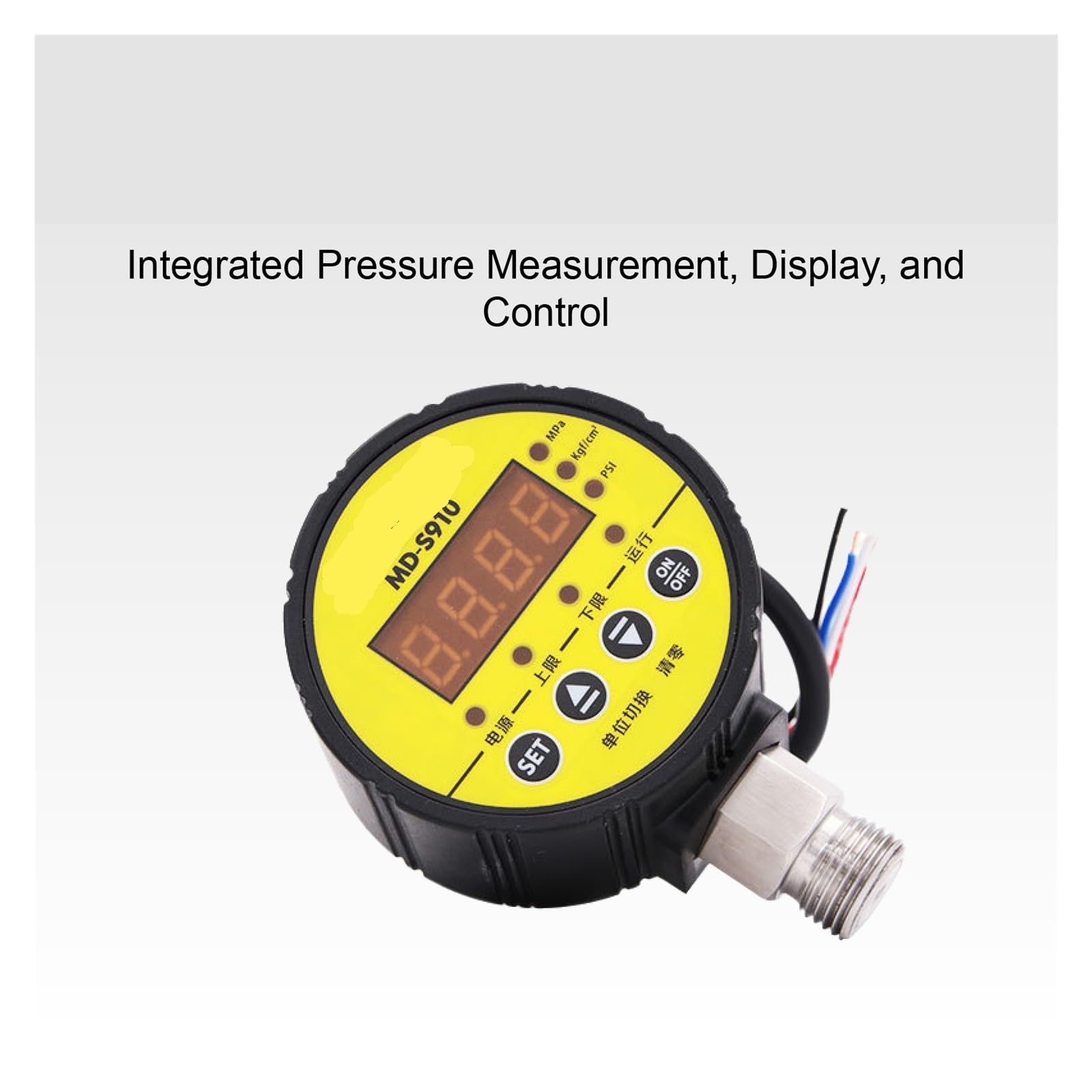 Digitaler Manometerschalter, Druckregler MD-S910, hydraulisches Vakuum-Manometer aus Edelstahl(0-1Mpa-M20-1.5,DC24V)