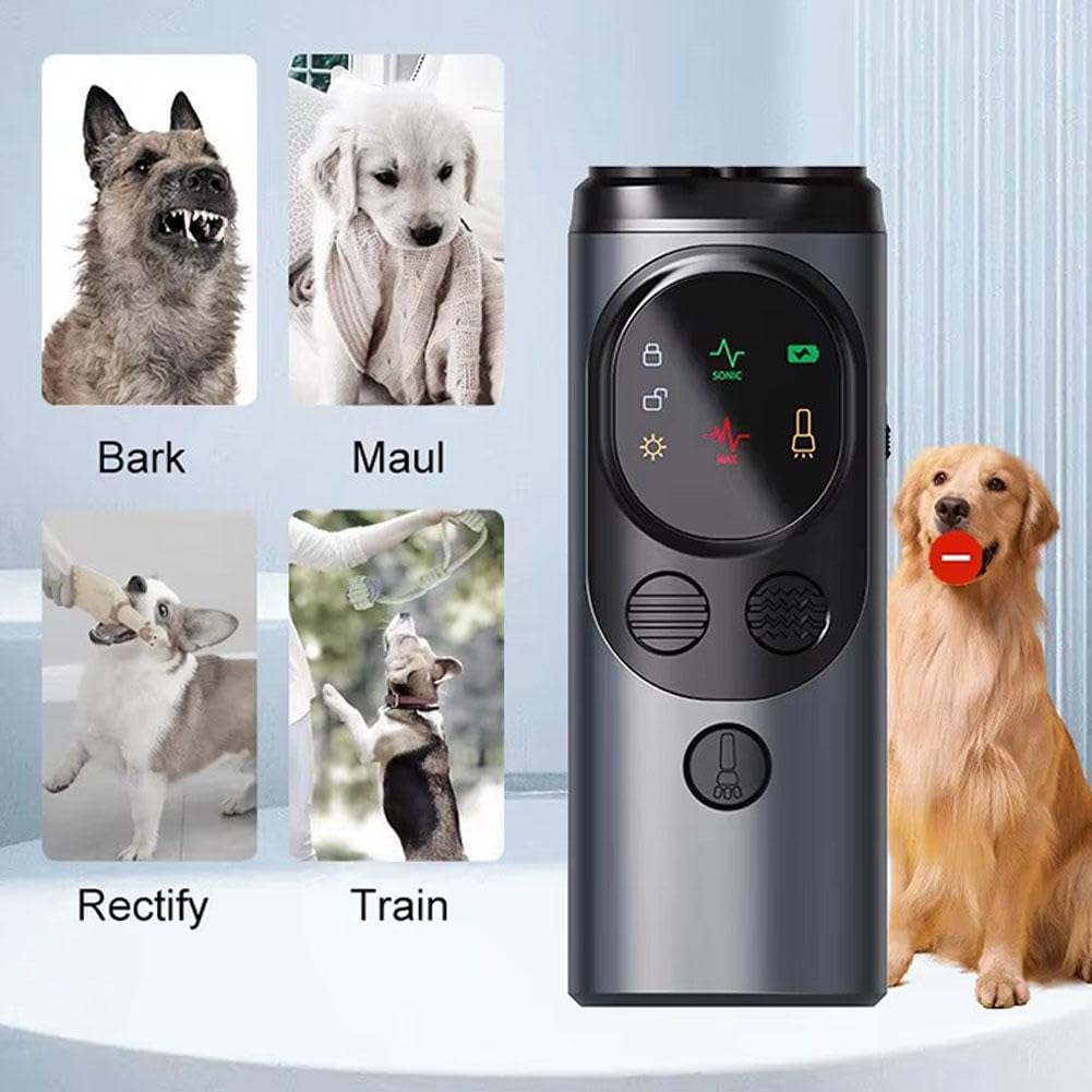 Protector de ladridos para perros, dispositivo antiladridos para perros ultrasónico con control de largo alcance, dispositivo de control de ladridos de perro, dispositivo disuasorio de