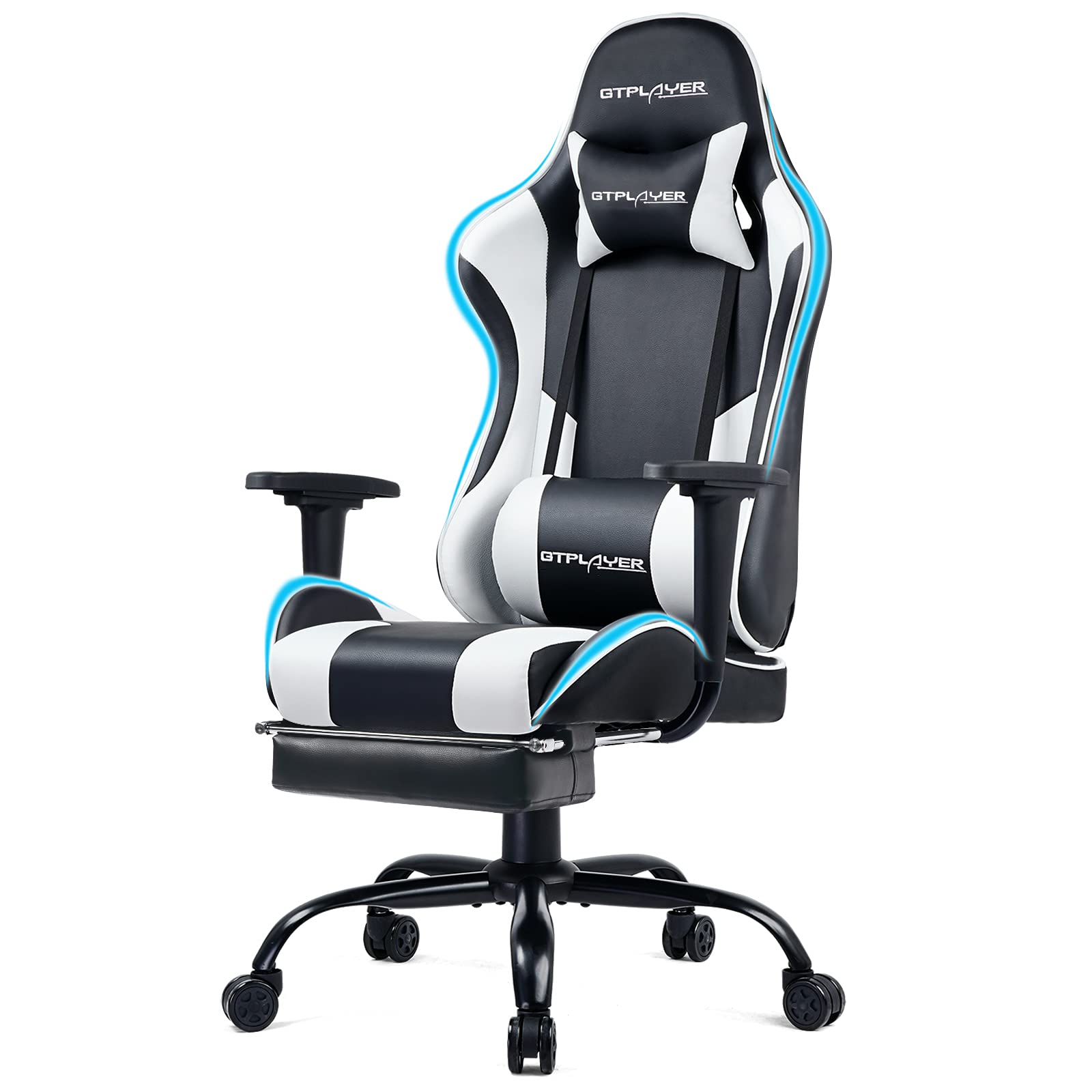 Buy GTPLAYER Gaming Chair With Footrest Heavy Duty Chair High Back Support Computer Chair Swivel
