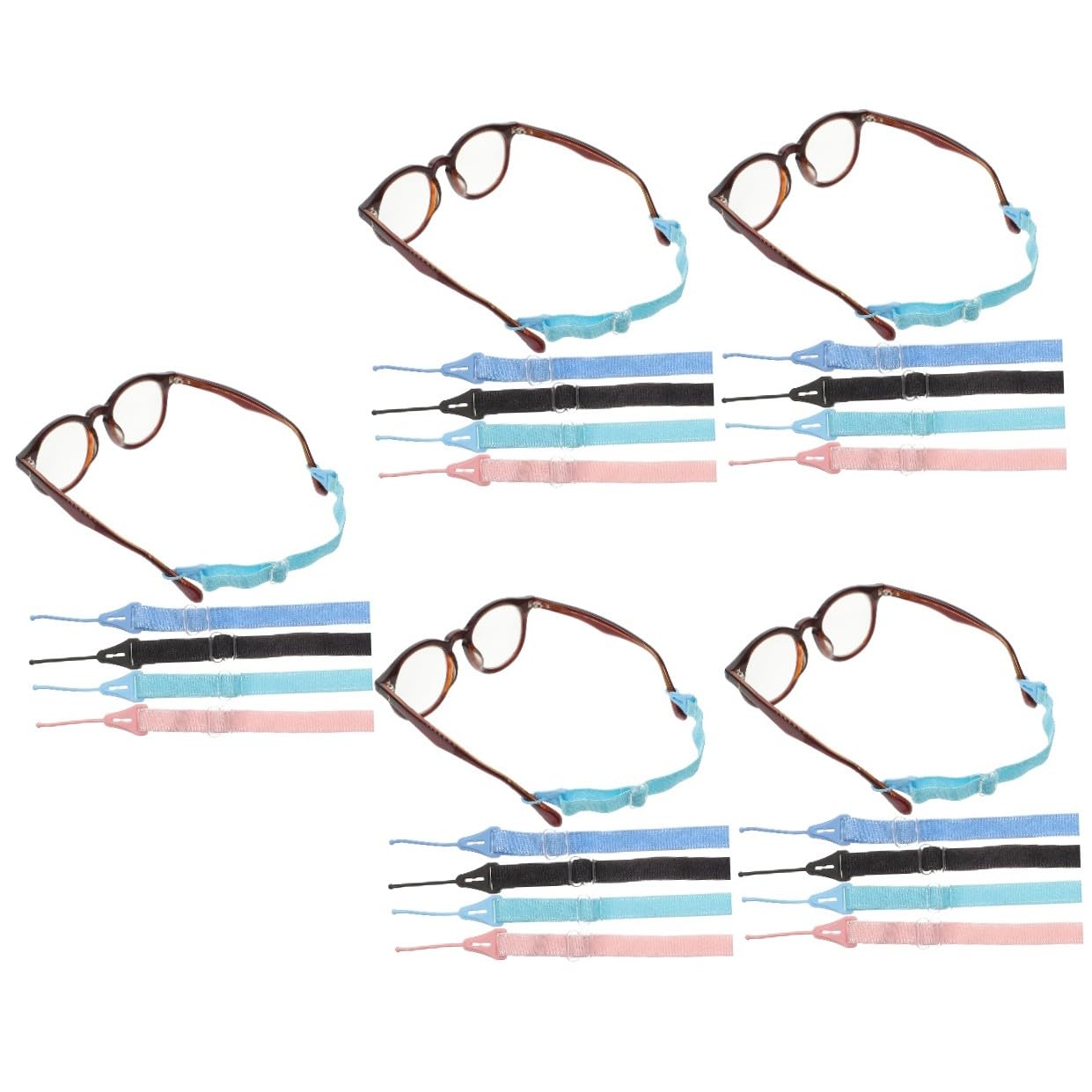 jojofuny 20pièces Sangles Réglables Pour Lunettes Et Lunettes De Soleil Anti-dérapant Accessoire Pratique Pour Activités Extérieures Et Sports Aquatiques