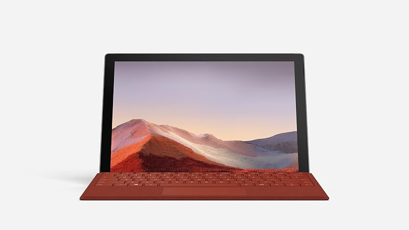 Microsoft Type Cover billentyűzet Surface Pro 3/4/5/6/7/7+ - LED háttérvilágítás, üveg touchpad, francia AZERTY, piros