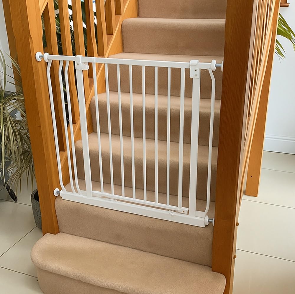 Safetots Elite Pressure Narrow Safety Gate, 65.5cm - 74.5cm, Matt White, Narrow Pressure Fit Stair Gate, Baby Gate for Doors Hallways and Spaces, Safety Barrier, Easy Installation — view 6