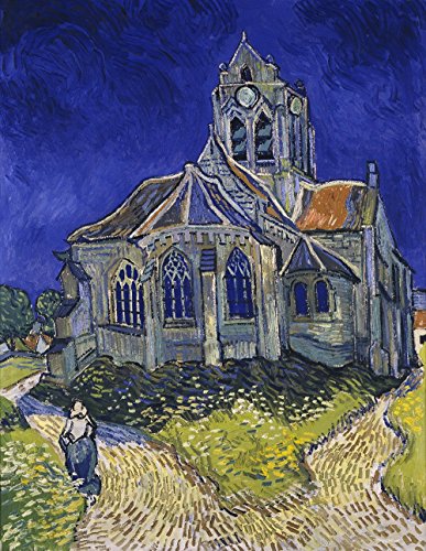 Cuadro de Van Gogh The Church in Auvers-Sur-Oise, lámina decorativa mate 2