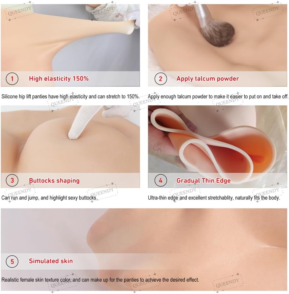 Crossdresser Silicone Panties Hips Pads Lifter Realistic Sissy Pussy Penetrable Fake Vagina Boxer Briefs for Ladyboys