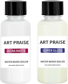 Premium Air Dry Clay Varnish Set, Matte & Gloss Finish, Air Dry Clay Glaze for Pottery and Acrylic Paint, Colourless, High Gloss & Scratch Resistant (30ml Each)