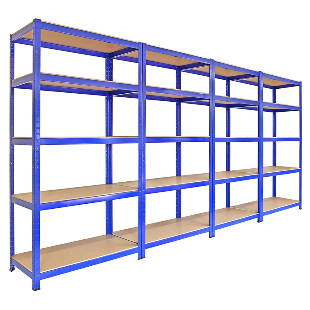 Monster Racking Blue 4 X 90Cm Shed Utility Greenhouse Storage Racks Garage Shelving Bays 4200Kg
