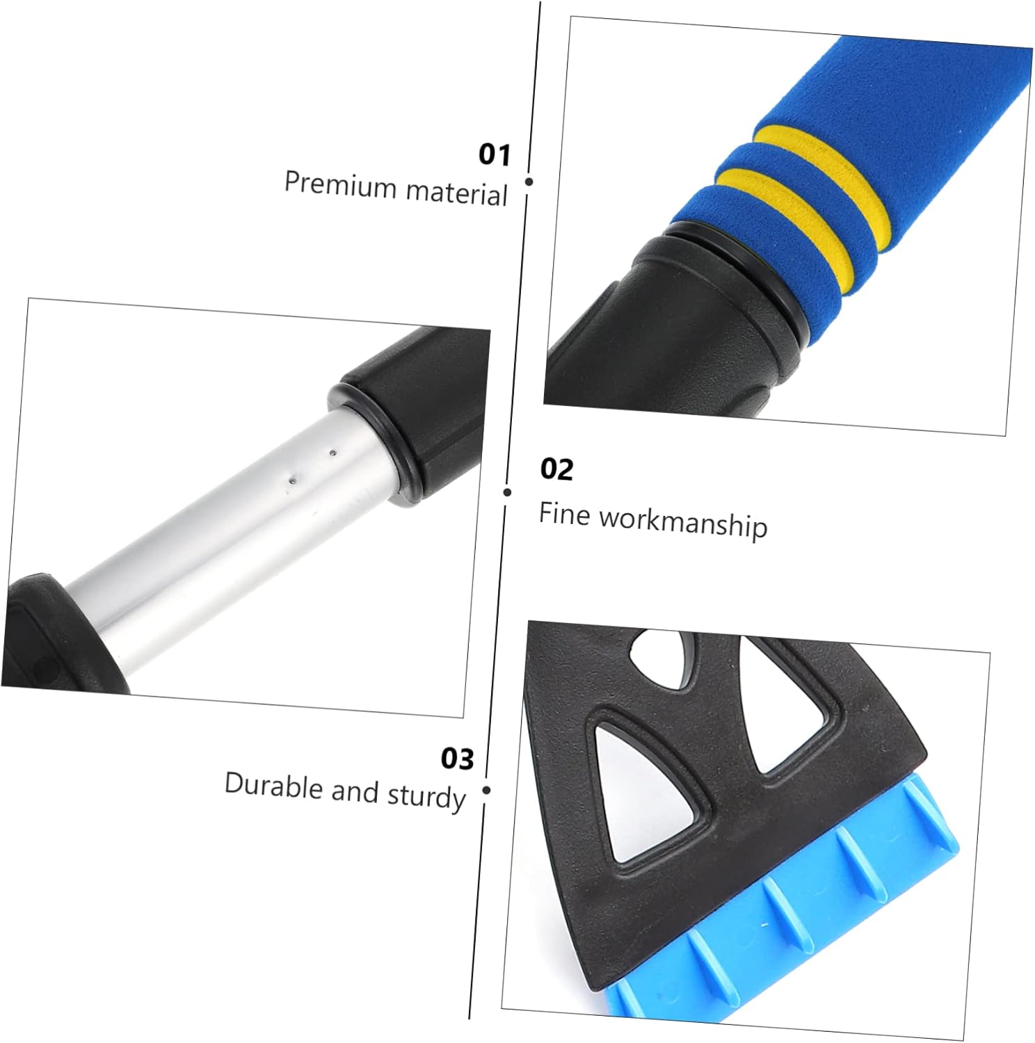 STOBAZA Adjustable Brush for Car Snow Shovel Multi-Function Ice Scraper Snow Scoop Removal Tool