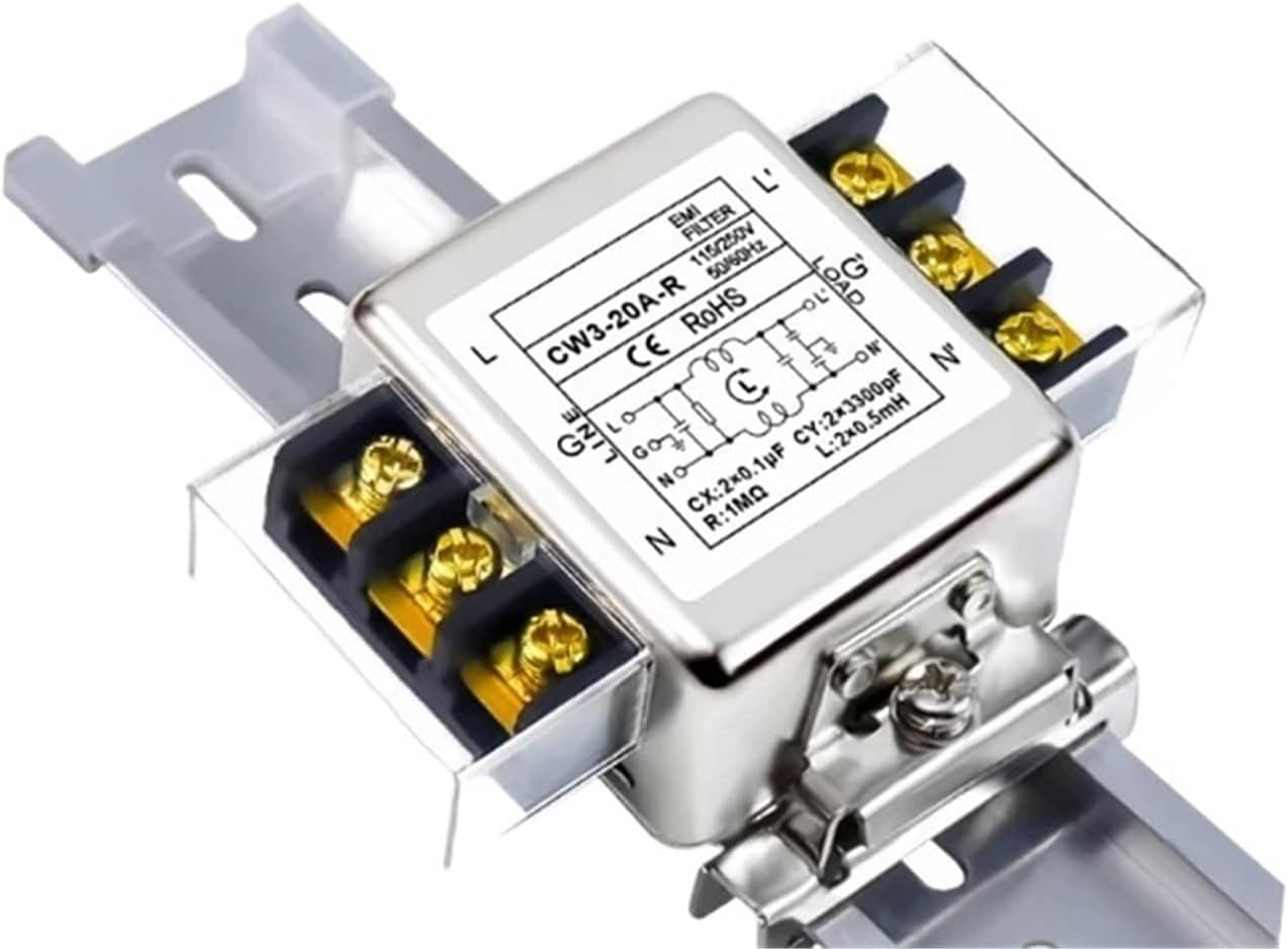 1pc CW3-6A-L 6A-10A /20A/30A Screw Solder SR Terminal 220V Single-Phase AC Power Filter CW3-10A-S CW3-30A-T CW3-10A-R CW3-20A-S(Rail Type,6A)
