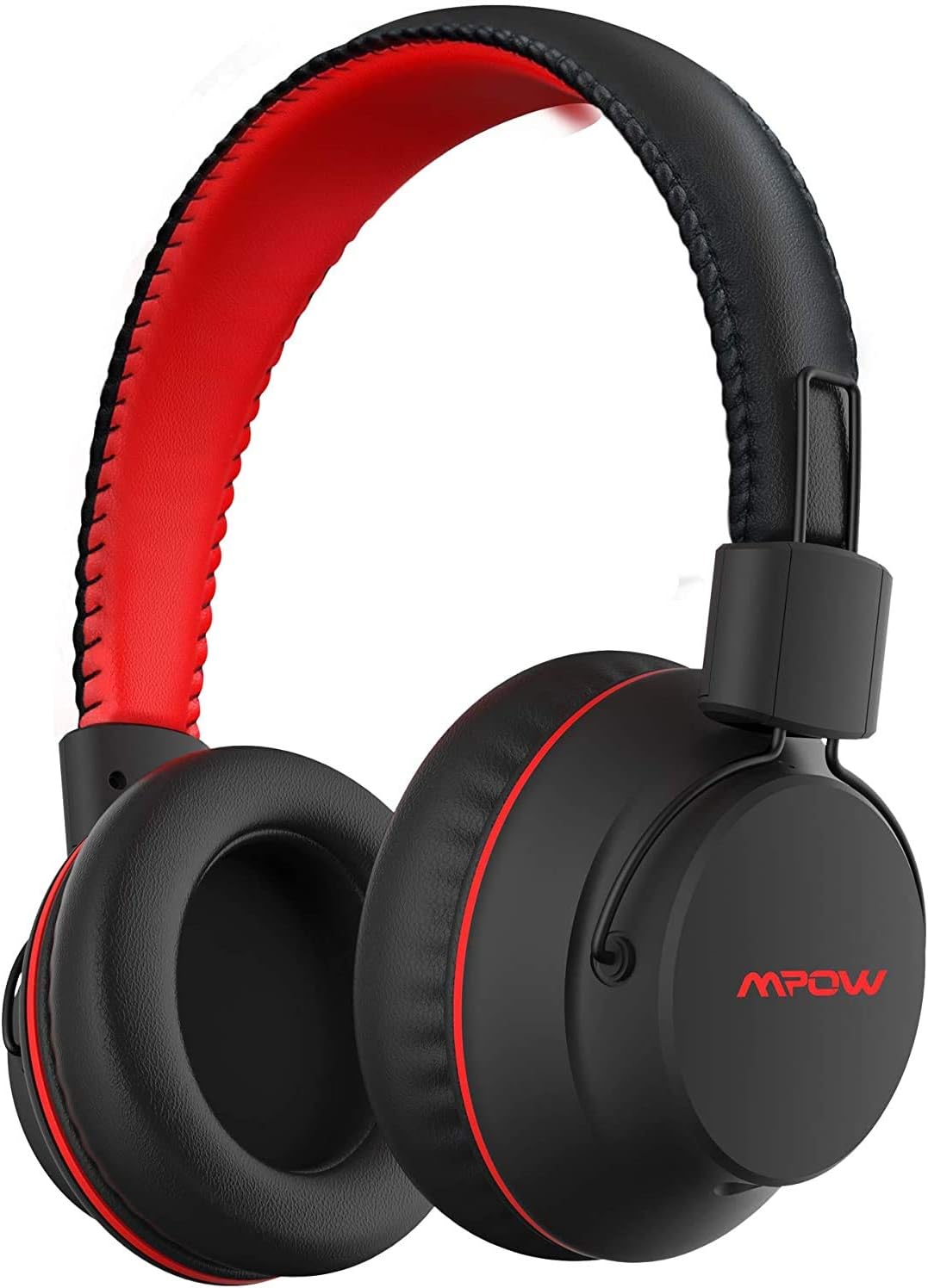 MPOW X3.0 Wireless Over-The-Ear Headphones in black and red