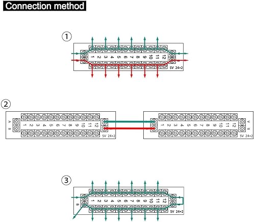 Miniatura 5 de PCB007 1X Placa de distribución de energía de 12 posiciones 2 entradas 2 x 13 salidas para voltaje de CA CC Nuevo