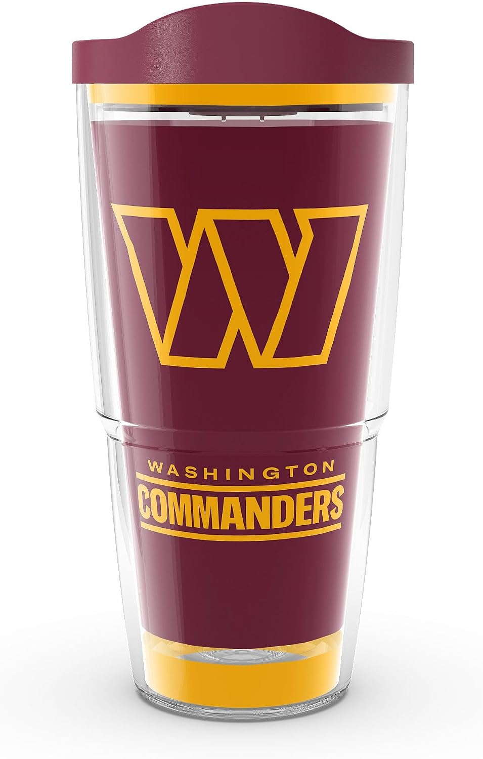 Tervis Made in USA Double Walled NFL Washington Commanders Touchdown Insulated Tumbler Cup Keeps Drinks Cold & Hot, 24oz, Classic