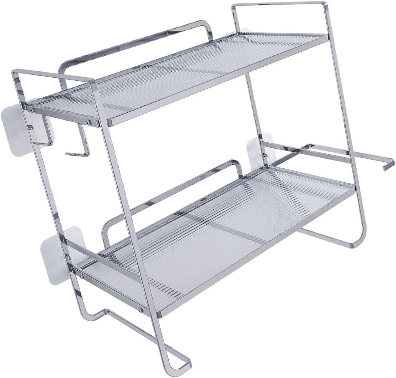 Wall Mounted Bathroom Organizes 2 Shelves Easy Installs Not Drill Designs Shelf Over Toilet Storage Storage Rack