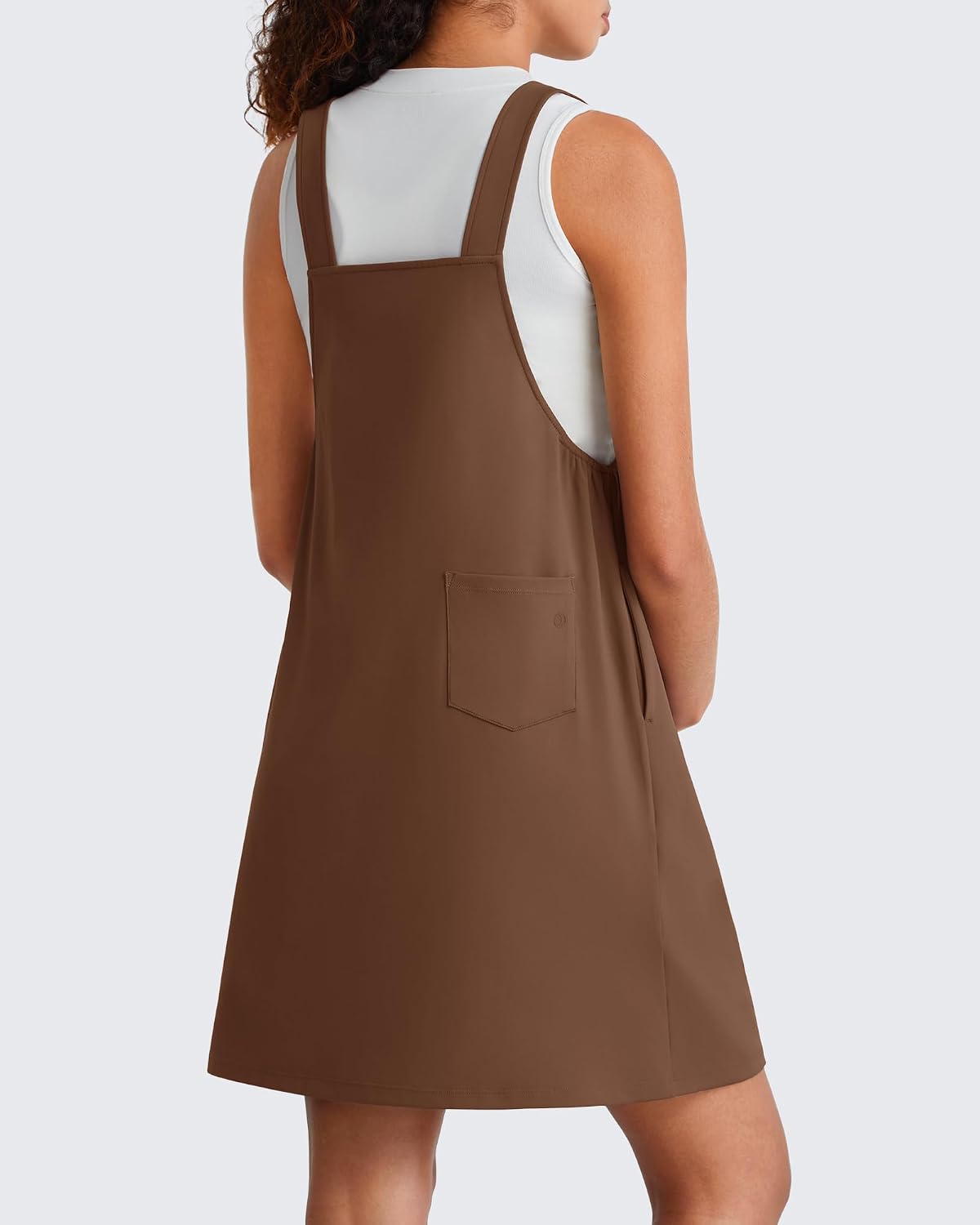 G4Free EverGoing Maternity Overall Dress Adjustable Straps Pregnancy Jumpsuits Dresses with Pockets Casual Work image 2