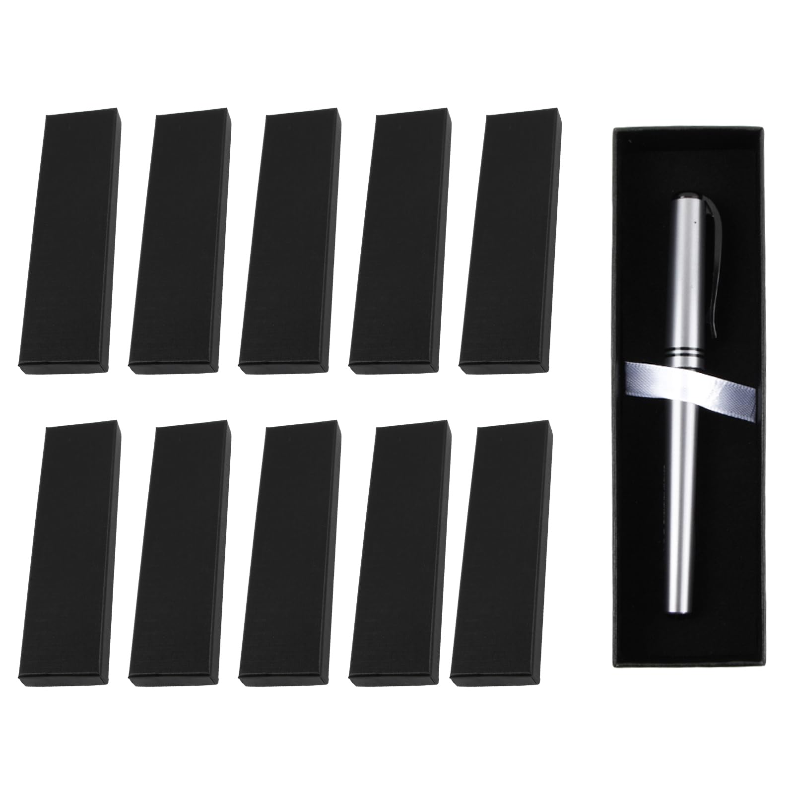10 Stück Stifte Verpackung Box 18 x 5,2 x 2,5 cm, Kugelschreiber Boxen Leere, Schmuck Schachtel Klein für Halsketten, Papier Einzelhandel Geschenkbox für Uhren Schreibwaren, Stifte GeschenkBox (Set B)